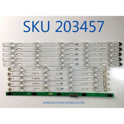 KIT DE LED'S PARA TV SAMSNUG (10 PIEZAS) NUMERO DE PARTE BN96-39655A / BN96-39656A / 39655A / 39656A / S_KU6K_40_FL30_R5_REV1.0_160105 / S_KU6K_40_FL30_L4_REV1.0_160105 / LM41-00239A / LM41-00240A / PANEL CY-GK040HGLV2H / MODELOS UA40KU6000GXXP 